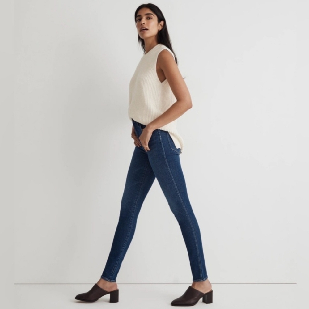 Madewell 10" High Rise Skinny Dark Blue Jeans F4684